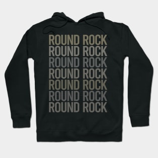 Gray Text Art Round Rock Hoodie
